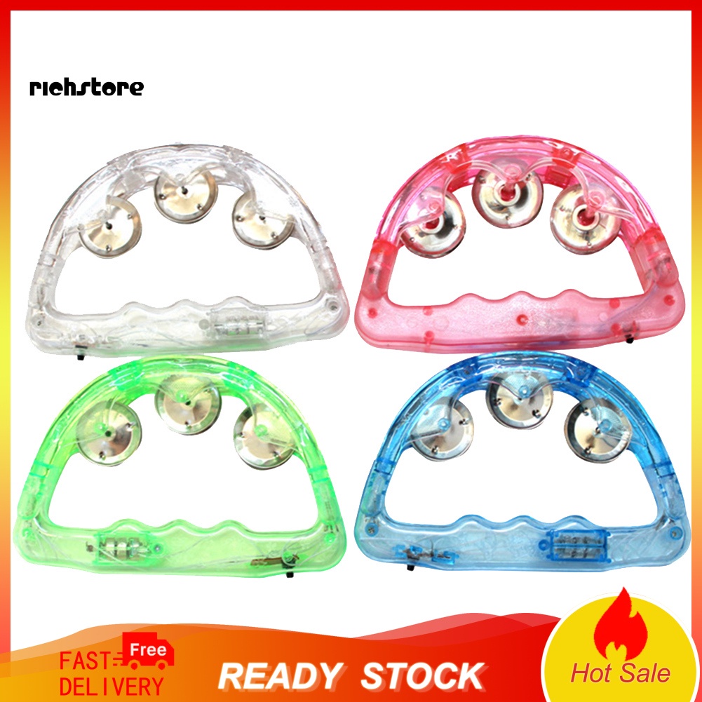 Trống Lục Lạc Đồ Chơi Có Đèn LED Phát Sáng