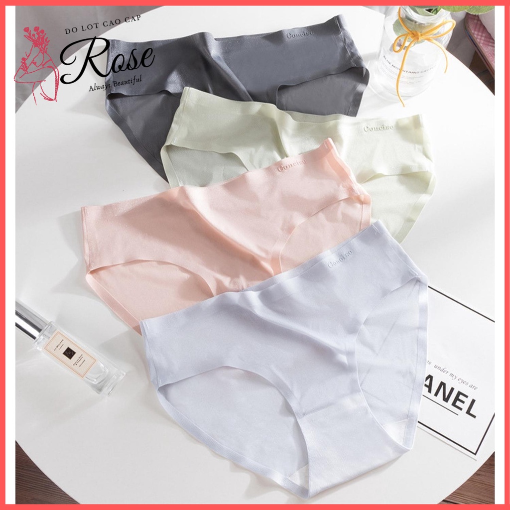 SET 5 Quần Lót Nữ Chất Băng Lụa Thông Hơi Kháng Khuẩn Quần Chíp SIÊU MỎNG Thoáng Mát - Rose P286