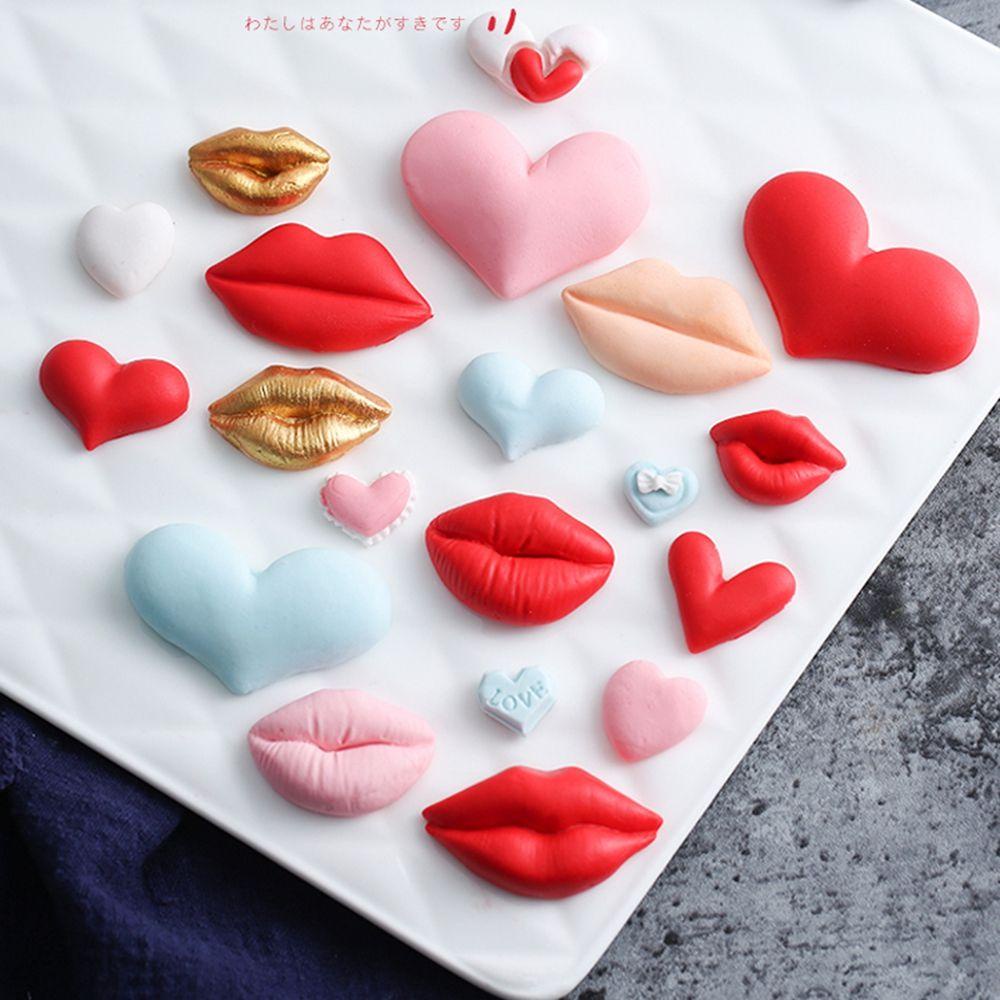 HARRIETT Khuôn Silicone Làm Bánh Hình Đôi Môi Độc Đáo