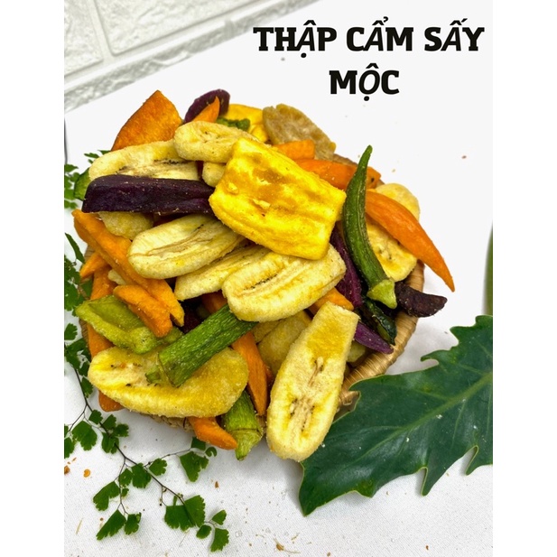 THẬP CẨM TRÁI CÂY SẤY MỘC DaLat Mơ không đường giòn tan miếng lớn 500gr