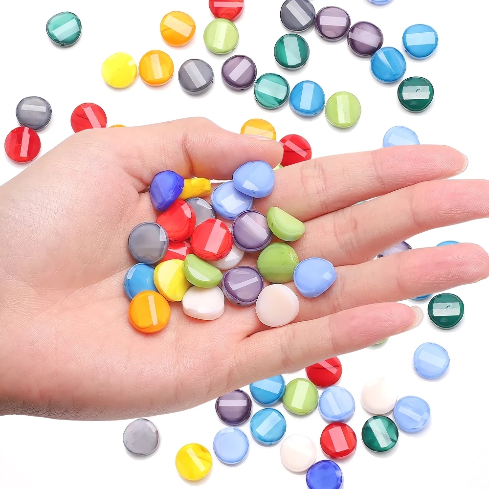 Set 10 Hạt Cườm Xỏ Lỗ 14mm Dùng Để Làm Đồ Trang Sức Thủ Công