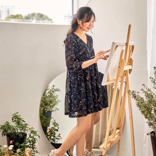 [Mã FAGREEN1505 giảm tới 30K đơn 99K] Đầm Hoa Spring