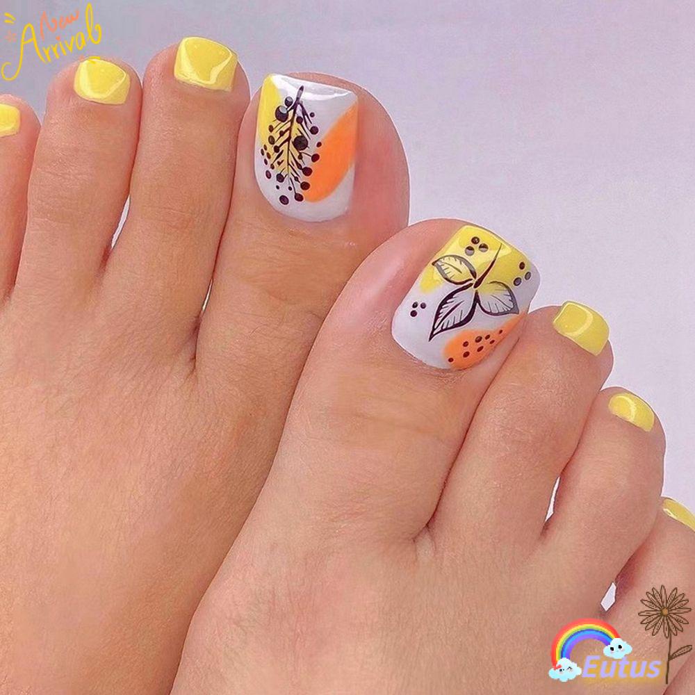 Set 24 Móng Tay Giả Đầu Vuông Che Phủ Toàn Diện