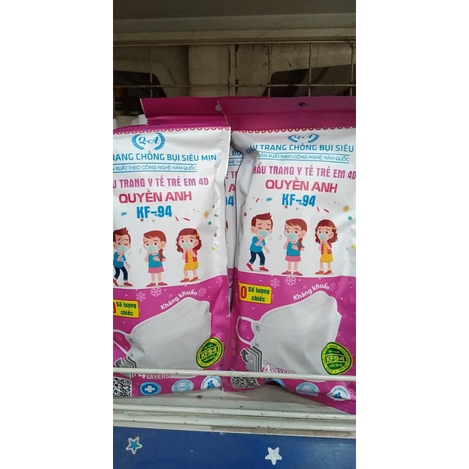 COMBO 10 - 50 Chiếc Khẩu Trang 4D KF94 Chính Hãng Hoạ Tiết Cho Bé từ(1-10 tuổi) Kháng Khuẩn, Chống Bụi Mịn