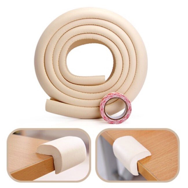 Cuộn xốp bọc cạnh bàn, tủ kính chống va đập, an toàn cho trẻ em và người già, dài 2m (Kèm băng keo dính)
