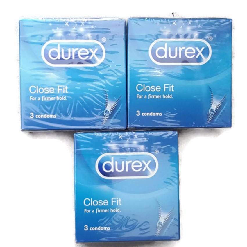 Bộ 3 hộp bao cao su Durex Close Fit 3s (Thái Lan)