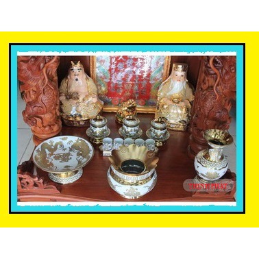 Khay hứng tàn hương - hứng tro - khay hứng bát nhang lư hương mạ vàng loại dầy đủ size