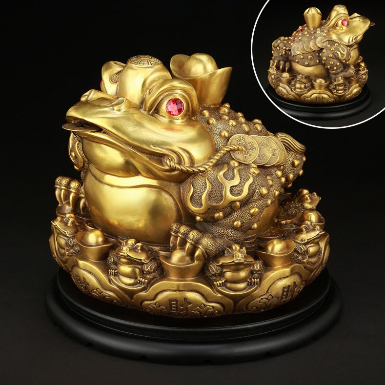 Cóc Thiềm Thừ 15CM (Loại VlP), Tặng Kèm Đế - Chất Liệu Đồng nguyên chất - Phong Thủy Cầu Tài Lộc, Giữ Của, Hóa Sát | BigBuy360 - bigbuy360.vn