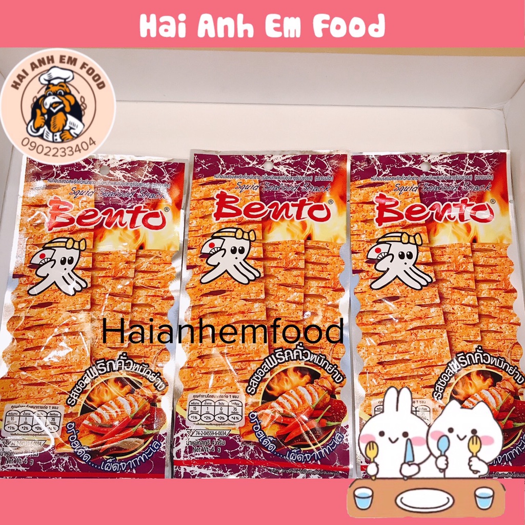 Dây 12 Gói Mực Bento Thái Lan [gói 6gr] Đủ Vị (Đỏ, Tím, Xanh, Cam)