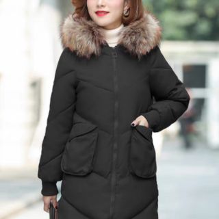 Áo khoác phao dáng dài nữ