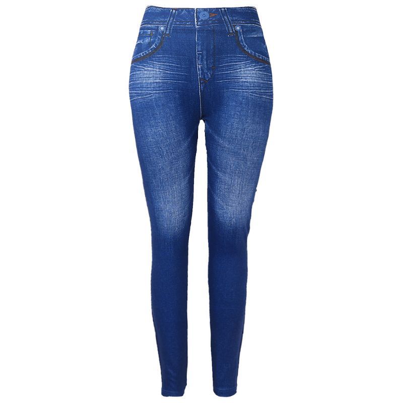 Quần legging giả quần jeans lót nỉ