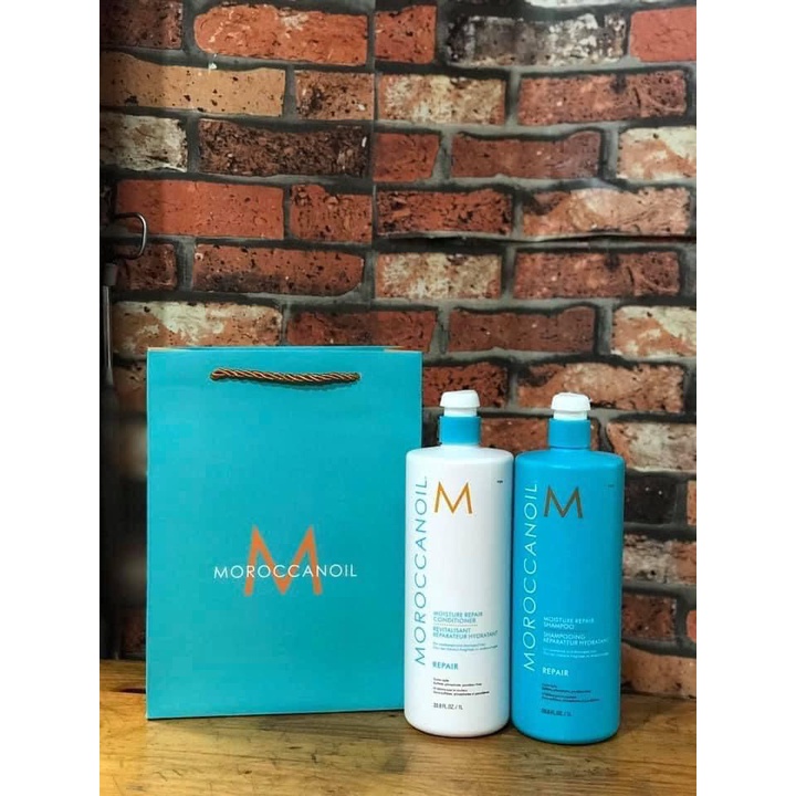 Dầu Gội Dầu Xả Moroccanoil Dưỡng Ẩm Phục Hồi Tóc Siêu Mượt HYDRATION 1000ml*2