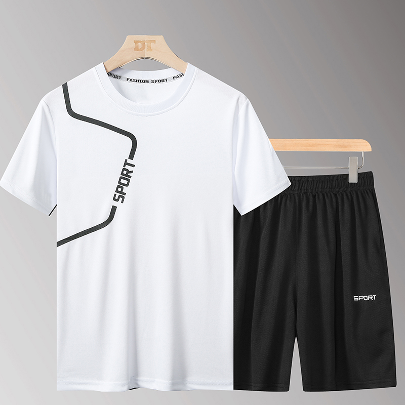 💥Áo Thun + Quần💥Bộ Đồ Thể Thao Ngắn Tay Dáng Rộng Thoải Mái Dành Cho Nam / Size M-5XL / 100KG