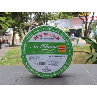 Combo 5 cuộn Giấy vệ sinh cuộn lớn cao cấp 700g AN KHANG SOFT - 100% bột giấy nguyên sinh | AKS700