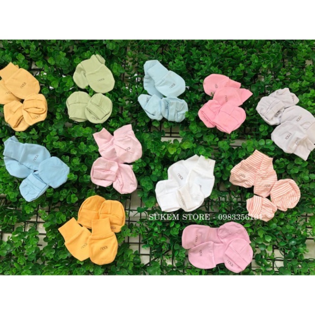 NOUS - Phụ kiện tay chân mũ dành cho bé sơ sinh (nhiều màu)