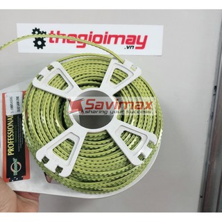 Cước cắt cỏ cuộn 20m, cước vụt gai dài 20m màu xanh và đen