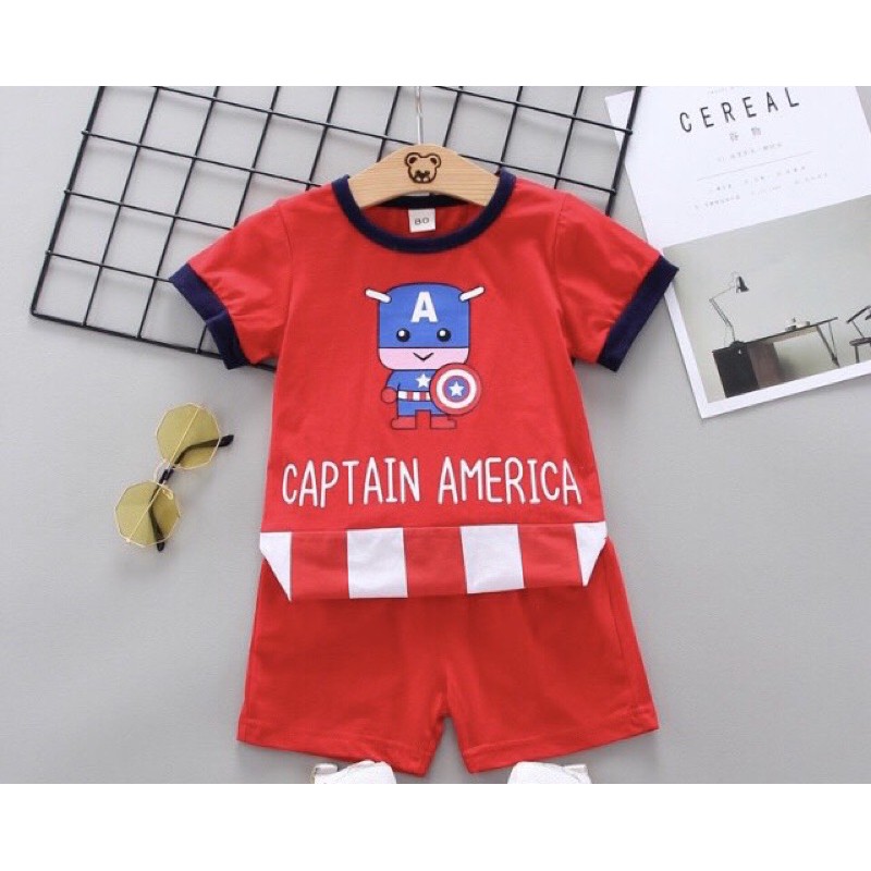 Bộ siêu nhân captain-amerian siêu hot cho bé trai bé gái - BSNC