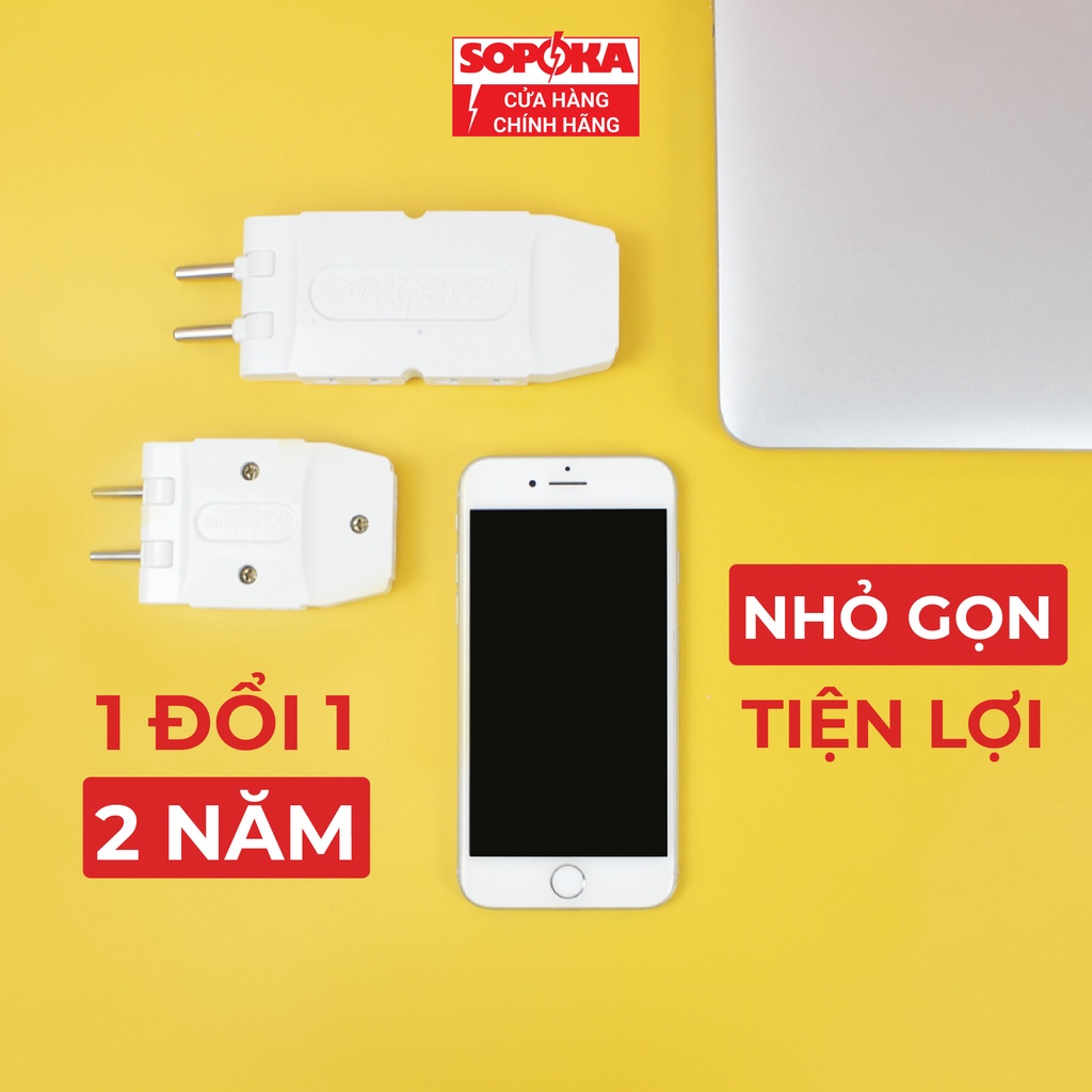 Ổ chia điện SOPOKA Q3T-Q5T chia 3 chia 5 đa năng siêu gọn, siêu tiết kiệm