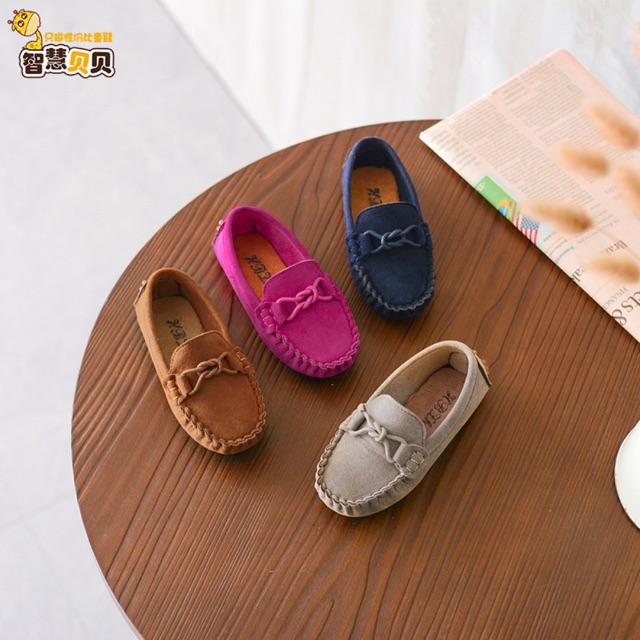 🍄Giày mọi da lộn mềm mại cho bé/ order QC