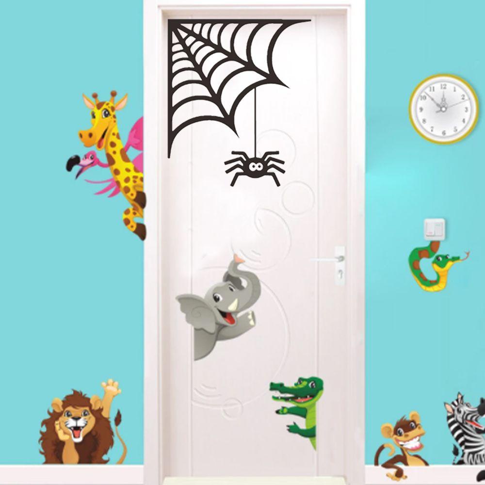 ELEGANT Giấy Dán Tường Hình Mạng Nhện Màu Đen Chống Thấm Nước