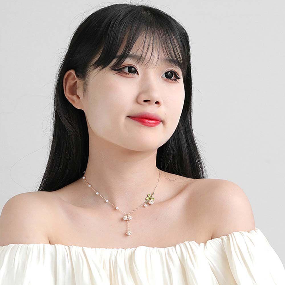 AROMA Vòng cổ Mặt Hoa Phong Lan Thời Trang Dành Cho Nữ