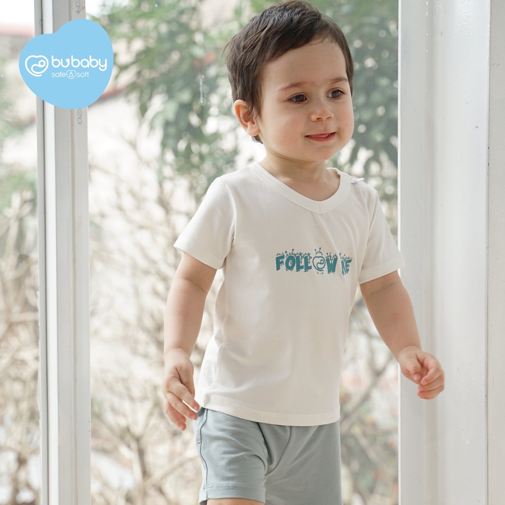 [CHÍNH HÃNG] Bộ quần áo ngắn tay cổ V bamboo cotton Kyomi LookMe trẻ em Bu
