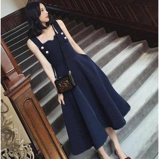 Đầm cổ U nút dây - Neri Dresss