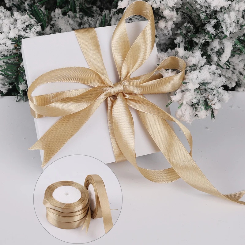 Cuộn Dây Ruy Băng Polyester 22M Dùng Trang Trí Đám Cưới/Giáng Sinh