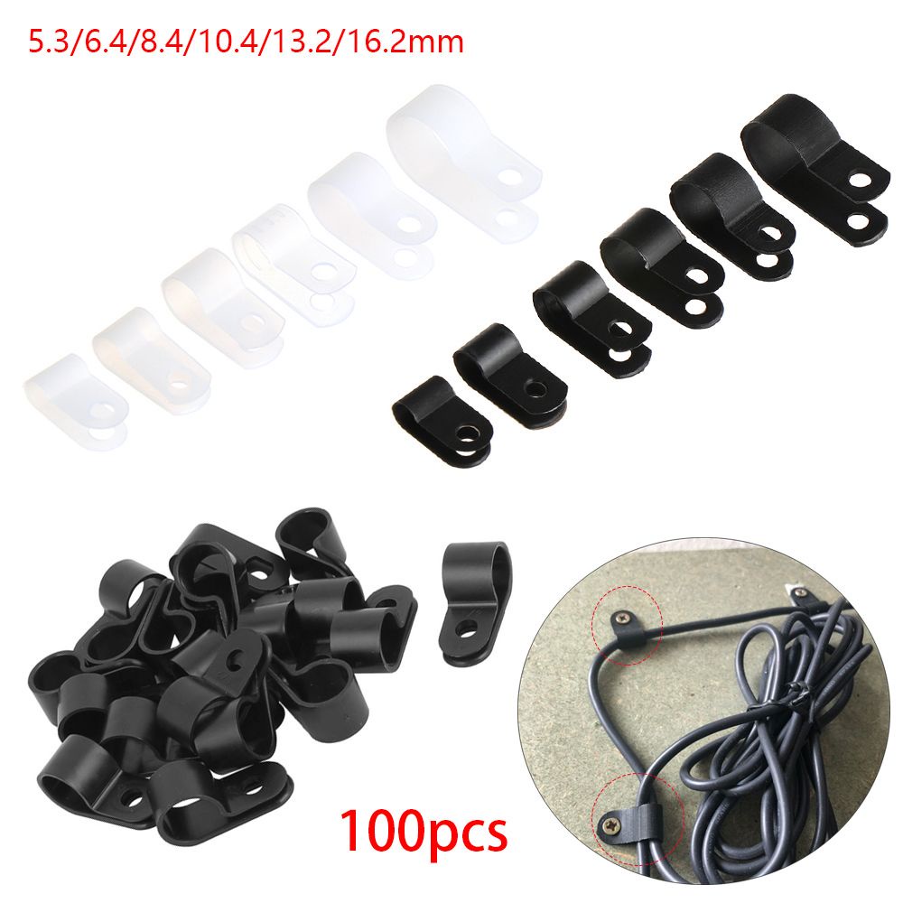 Bộ 100 kẹp dây cáp hình chữ R chất lượng cao tiện dụng