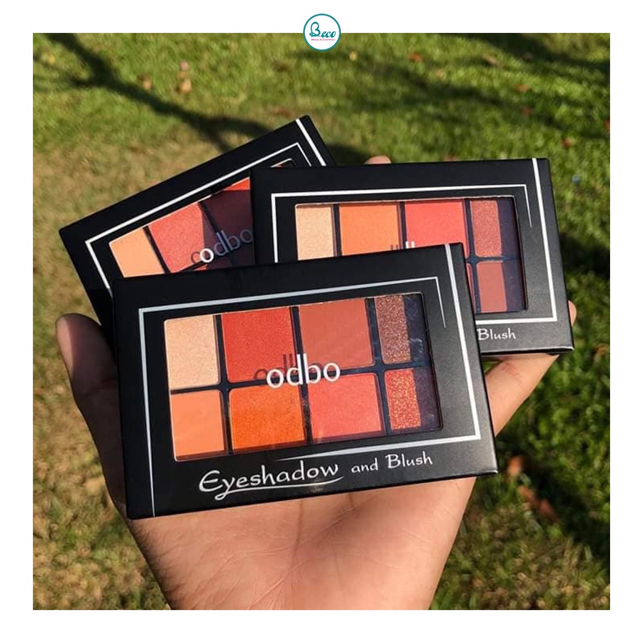 Bảng Phấn Mắt Kiêm Má Hồng 8 Ô Odbo For Blush For Eyes + 2 Ô Má Hồng