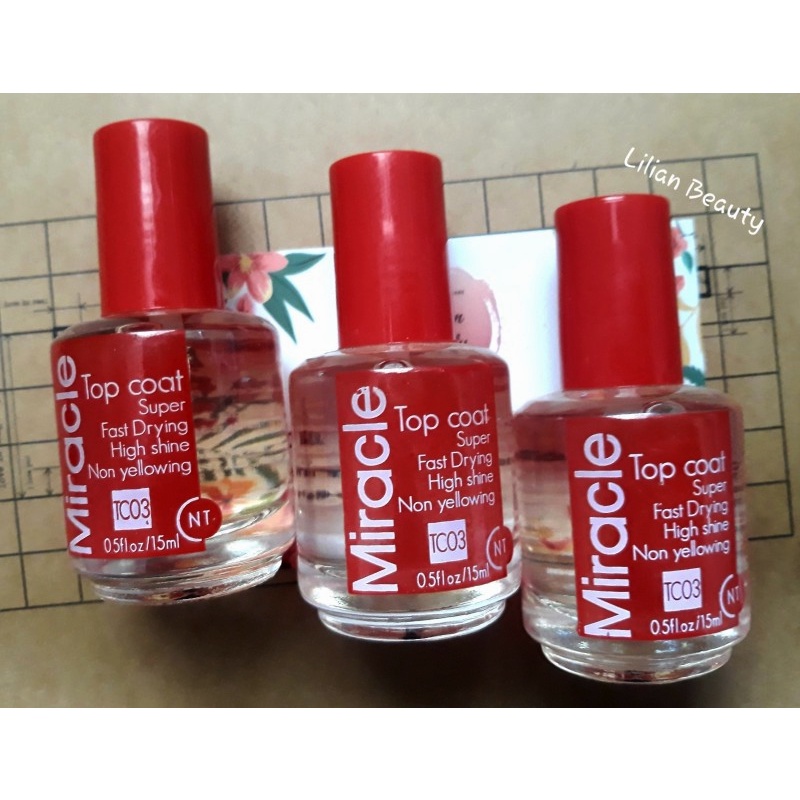 SƠN BÓNG MAU KHÔ - TOPCOAT MIRACLE - 15ML