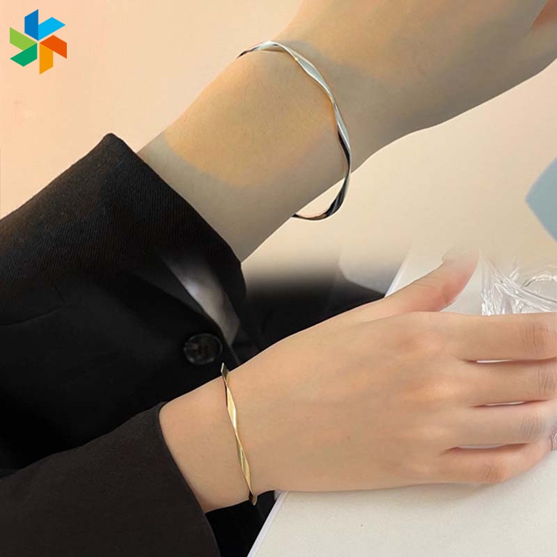 Vòng Tay JP6 Màu Trơn Hình Sóng Đơn Giản