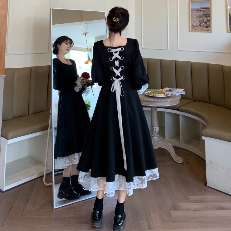 Váy Voan Lụa Nơ Lưng Kiểu Pháp ⚡️ẢNH THẬT⚡️ Váy Đầm Voan Dáng Dài, Viền Trắng Cho Nữ