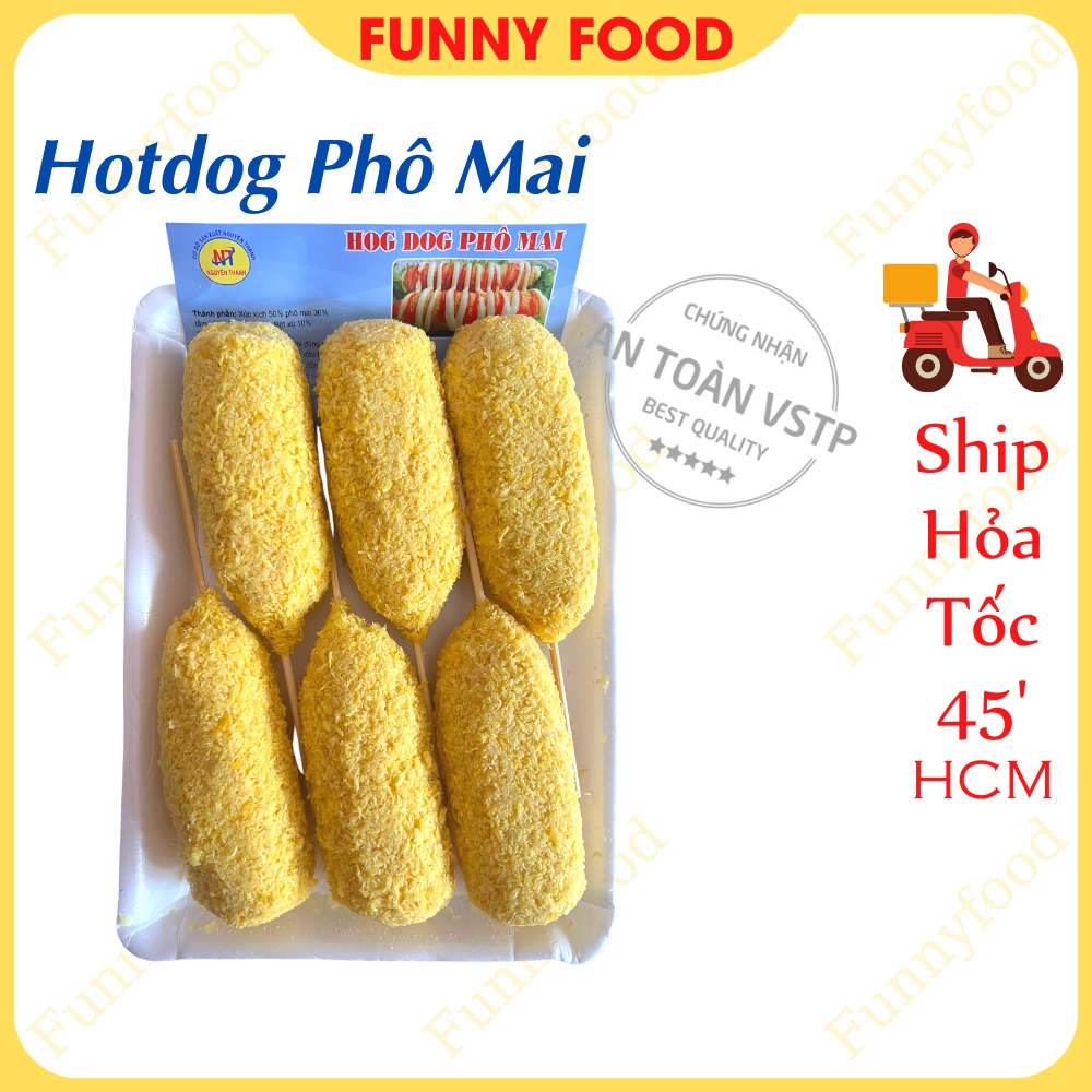 Hotdog Phô Mai 6 Cây – Xúc Xích Phô Mai Ngon 500g –  – Funnyfood