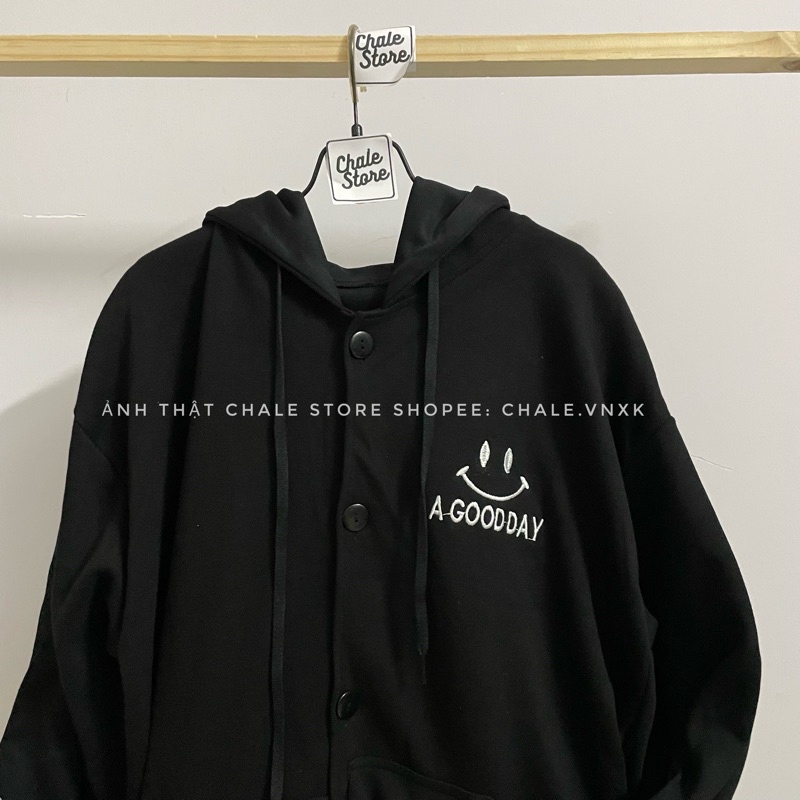 Áo khoác form rộng (có ảnh thật) nút gài, Áo khoác nỉ ngoại chống nắng unisex