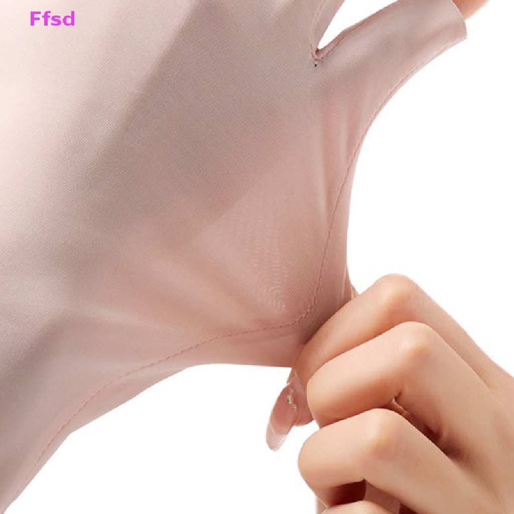 Găng Tay Lái Xe Nửa Ngón Bằng Lụa Lạnh Mỏng Thoáng Khí Mùa Hè Cho Nữ