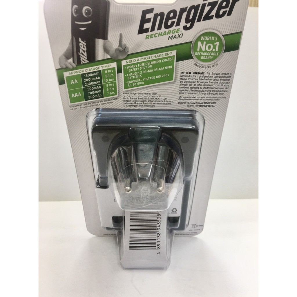 Bộ máy  sạc pin Energizer Charger kèm 4 pin Energizer AA 2000mAh, CHVCM4