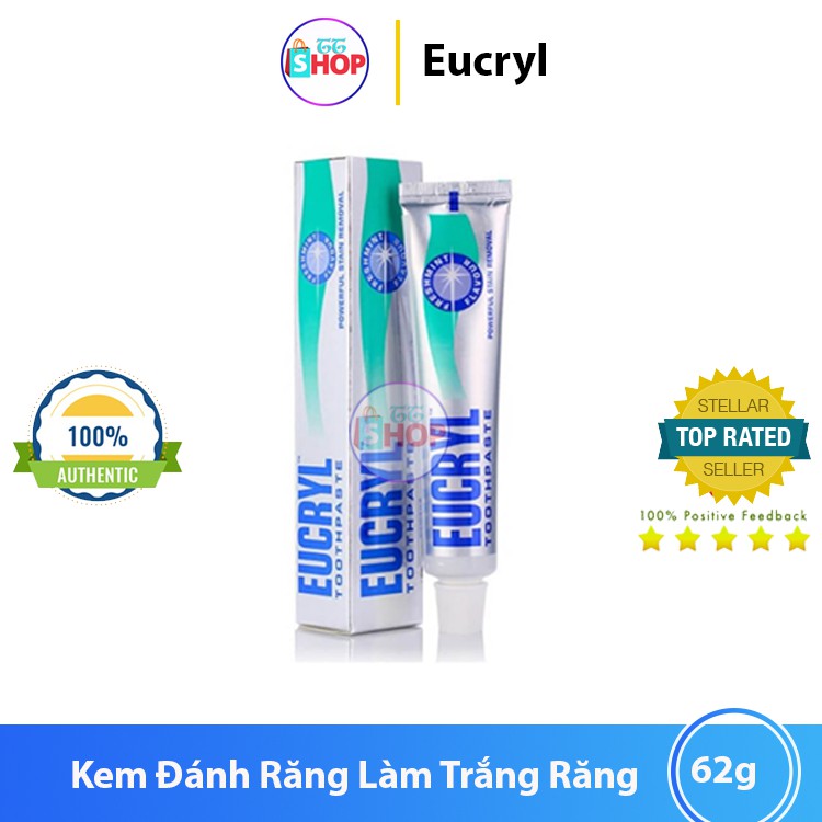 Combo kem đánh răng và bột làm trắng răng Eucryl ttshop