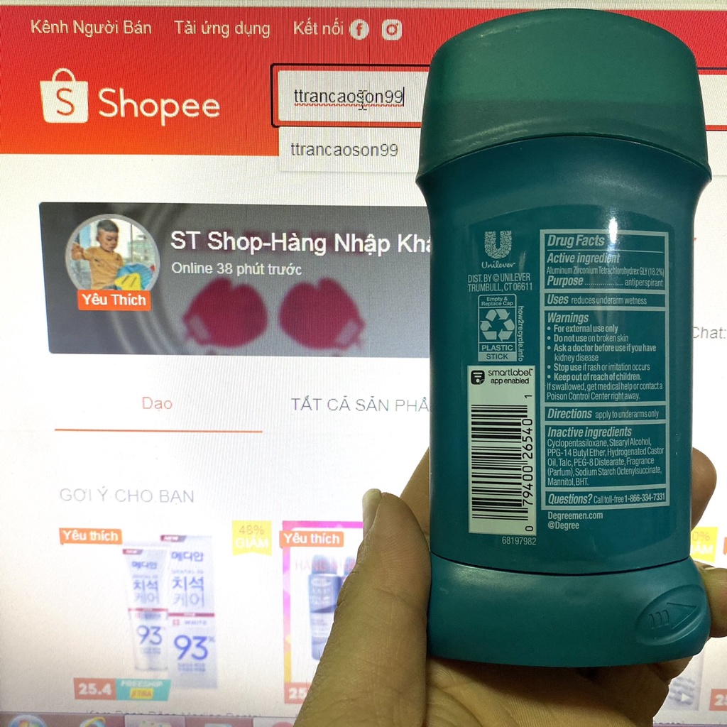 Lăn Nách Khử Mùi Degree Dry 48h Nam USA