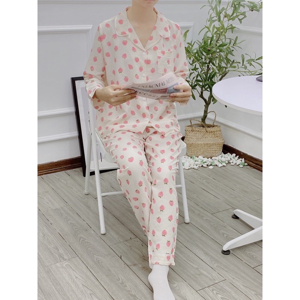 Bộ Pijama Thú Cưng ⚡️ [XẢ KHO SIÊU RẺ] ⚡️ Bộ Ngủ Xinh Quần Áo Dài Chất Đũi Xốp Mềm Tông màu Quá đẹp Họa tiết Xinh