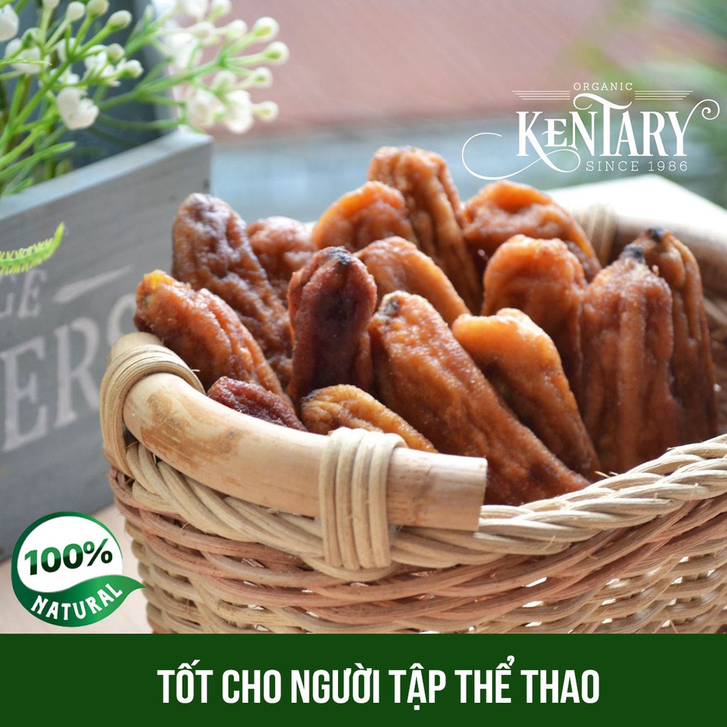 Chuối tiêu Đà Lạt sấy dẻo không đường Kentary túi 200g/400g/800g 🍌FREESHIP🍌 ăn vặt healthy - Kentary