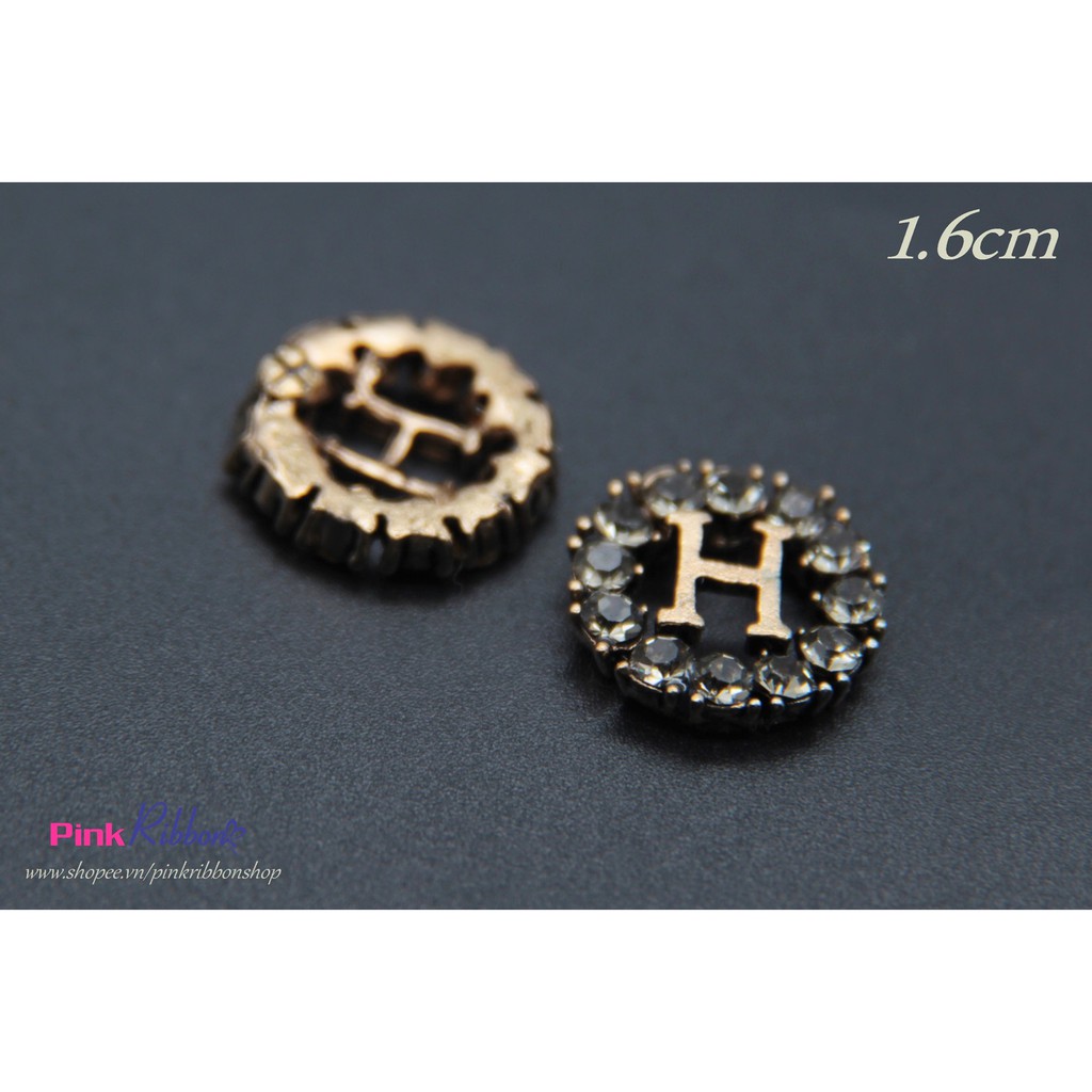 Charm Khoen đá ghi chữ H biểu tượng