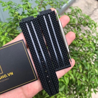 Dây đồng hồ HUB cao su size 17 15 22mm (tặng kèm dụng cụ thay dây) cho đồng hồ HUB Fusion - dây màu đen