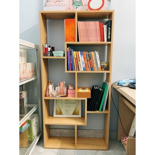 Kệ sách gỗ chữ u gỗ MDF loại tốt uy tín, Kệ Gỗ Trang Trí Nhà Hiện Đại 145x70x20cm