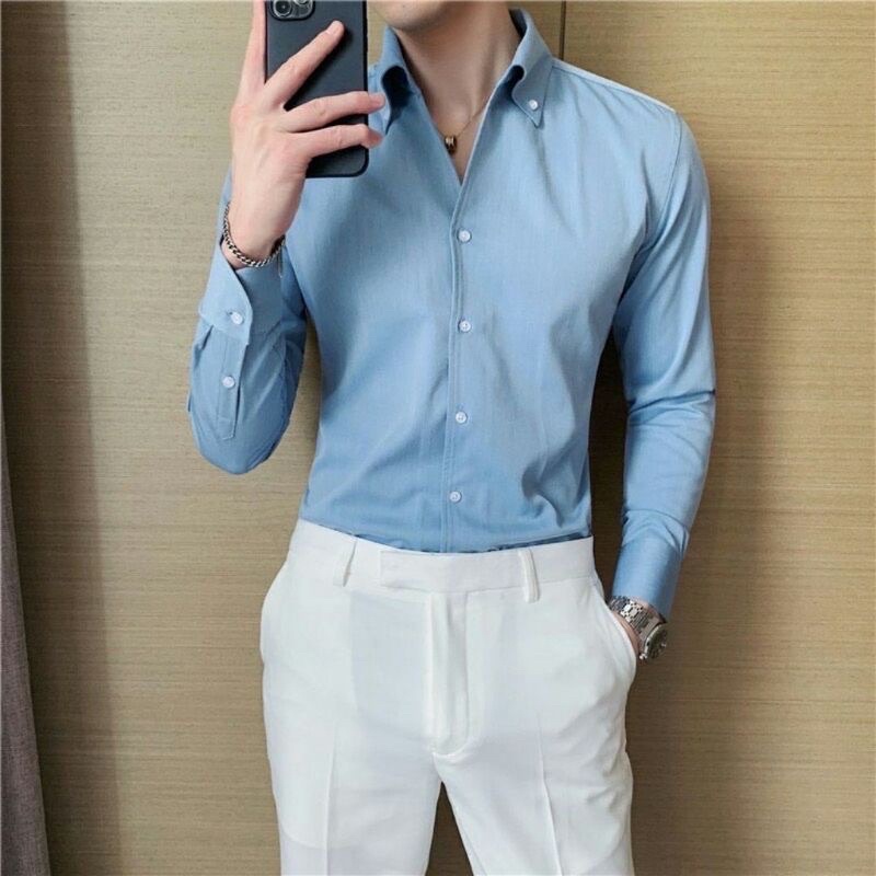 Sơ Mi Nam Phong Cách Công Sở, Hàn Quốc, From Slim