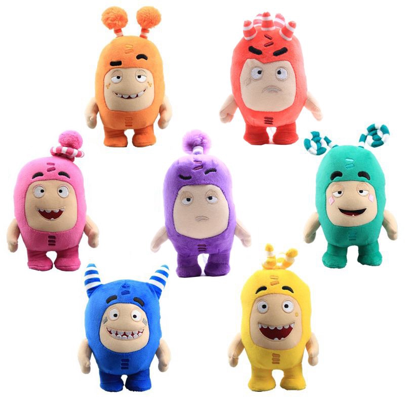 Đồ chơi búp bê nhồi bông hình nhân vật Oddbods Cuddly Pogo Zee Jeff Fuse Slick mềm mại mới 18cm đáng yêu dành cho bé