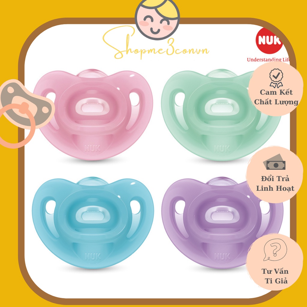 Ti Giả Chỉnh Nha NUK Sensitive 100% Silicon Nguyên khối