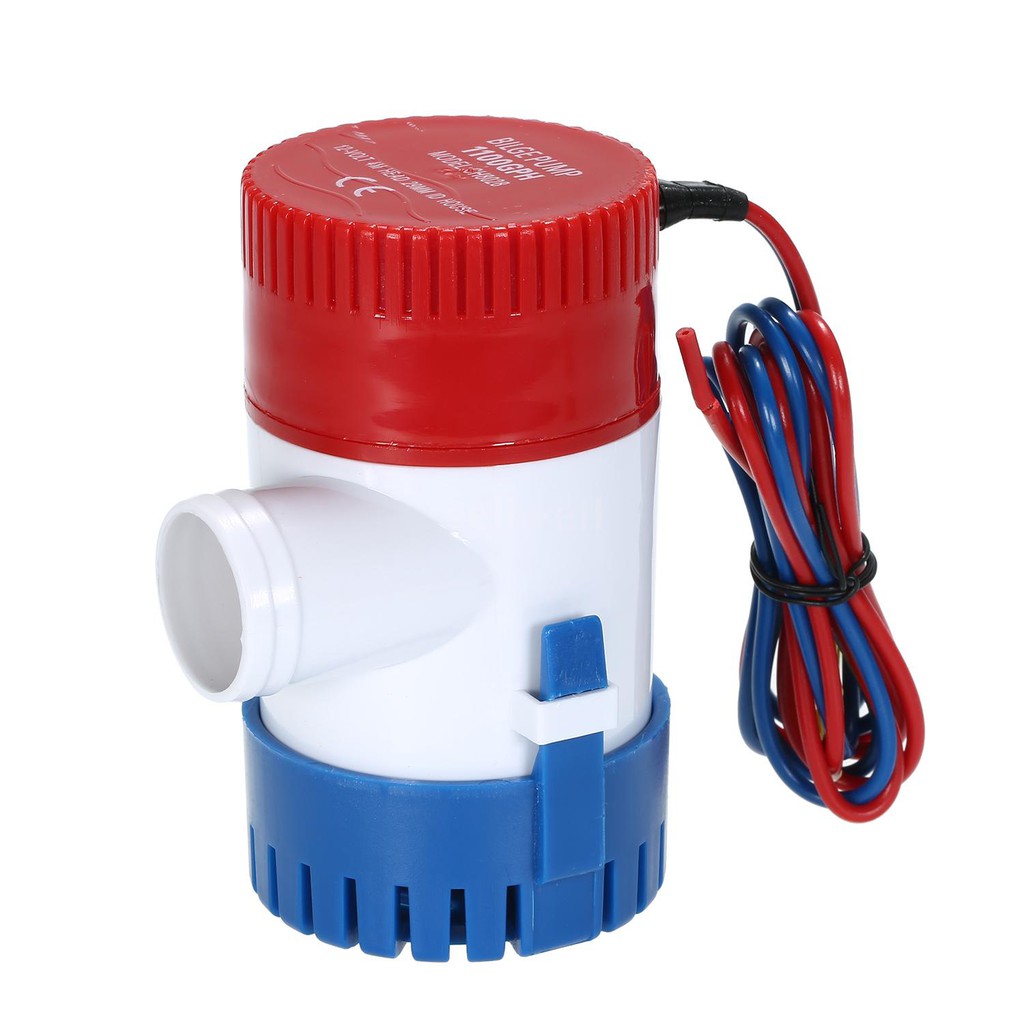 Máy bơm nước chạy điện 12V 1100GPH dạng chìm dưới đáy tàu