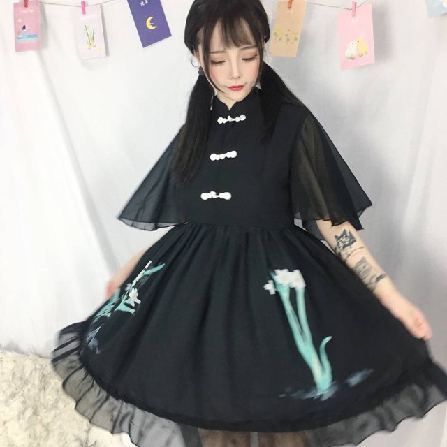 [CÓ SẴN] Đầm Lolita Hoa Huệ Tây Dáng Xoè(có video) | BigBuy360 - bigbuy360.vn