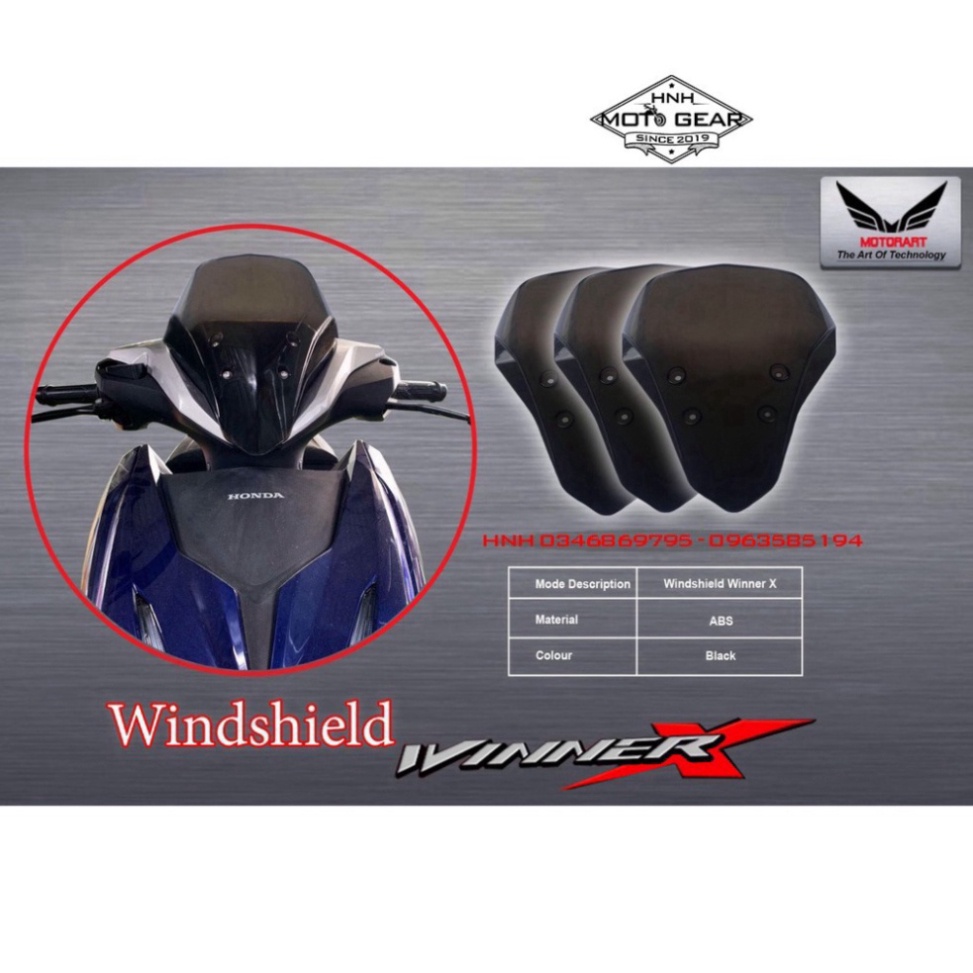 Kính Chắn Gió Cho Winner X Chính Hãng Moto Art
